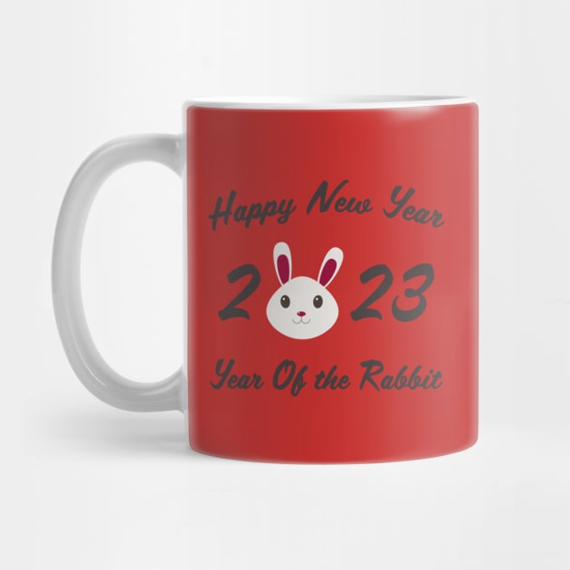 Happy New Year 2023 Year of the Rabbit by Hedgie Designs